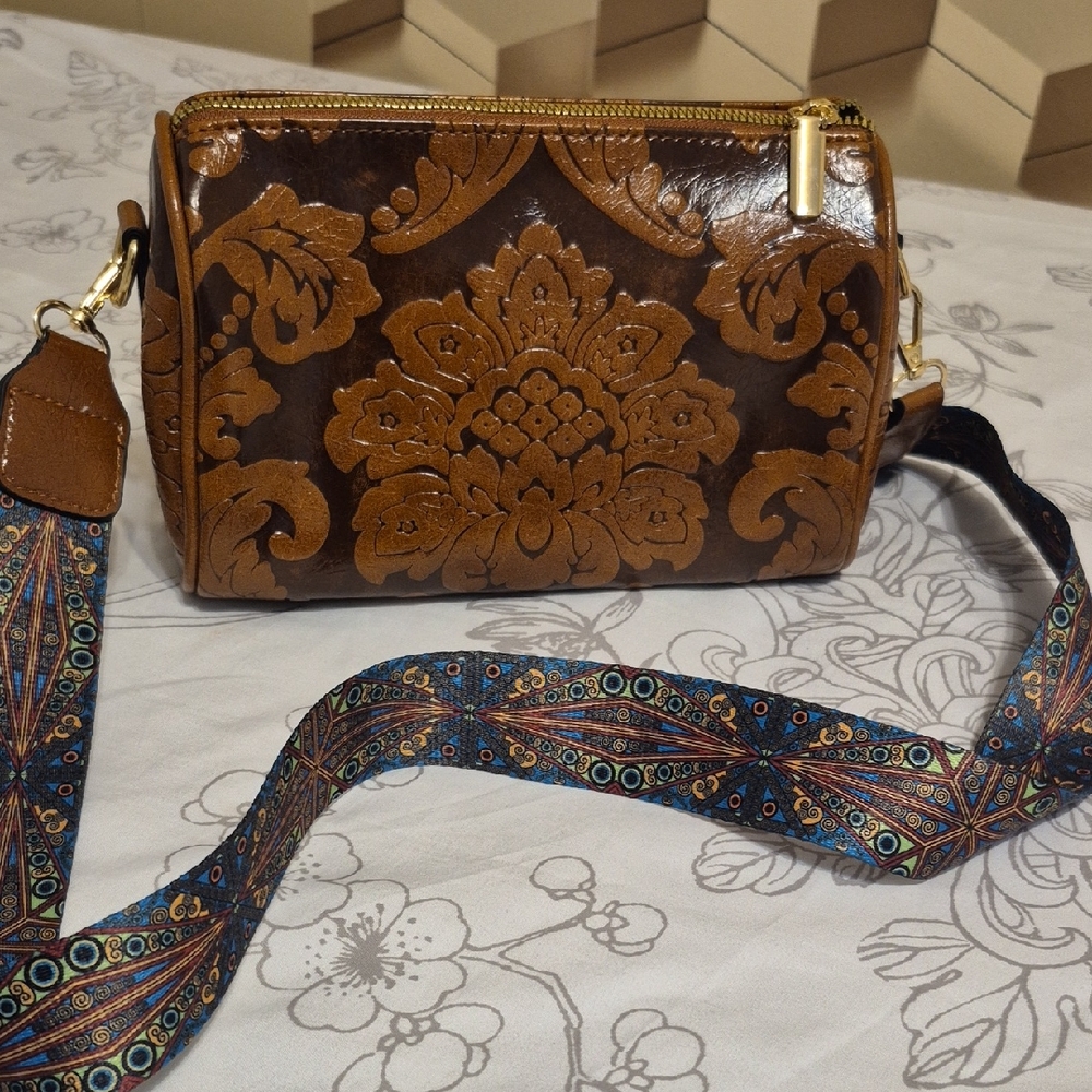 Brown Patterned Women's Bag